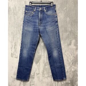 Vintage Levi's 505 Jeans 31X30 Blue Mid Wash Distressed Starch Frayed hem pocket